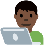 男技术员:深色肤色emoji素材一 160x160像素