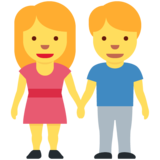 男女手牵手emoji素材一 160x160像素