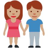 男女牵手:中等肤色emoji素材一 160x160像素
