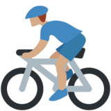 男子自行车:中等肤色emoji素材一 160x160像素
