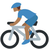男子自行车运动:中等深色肤色emoji素材一 160x160像素
