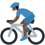 男子自行车运动:深色肤色emoji素材一 160x160像素