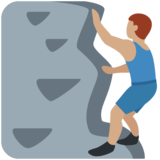 正在攀爬的人:中等肤色emoji素材一 160x160像素