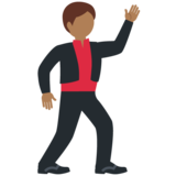 男子舞蹈:中黑肤色emoji素材一 160x160像素