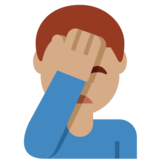 单手捂脸的男人:中等肤色emoji素材一 160x160像素