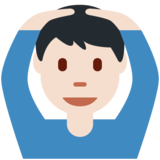 做“好”手势的男人:浅肤色emoji素材一 160x160像素