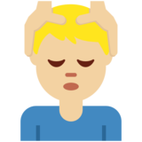 男士按摩:中浅肤色emoji素材一 160x160像素