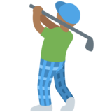 男子高尔夫：中等深色肤色emoji素材一 160x160像素