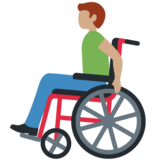 手动轮椅男:中等肤色emoji素材一 160x160像素