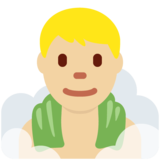 蒸汽房男士:中浅肤色emoji素材一 160x160像素