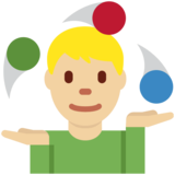 男子杂耍:中浅肤色emoji素材一 160x160像素