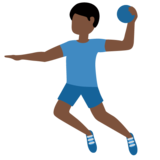 玩手球的男人：深色肤色emoji素材一 160x160像素