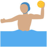 男子水球:中等肤色emoji素材一 160x160像素