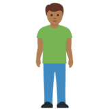 男士站立:中黑肤色emoji素材一 160x160像素