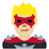 男超级恶棍:中浅肤色emoji素材一 160x160像素