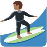 男子冲浪:中黑肤色emoji素材一 160x160像素