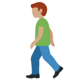 行走的男人:中等肤色emoji素材一 160x160像素