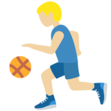 打球的男人:中浅肤色emoji素材一 160x160像素