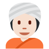 戴头巾者:浅肤色emoji素材一 160x160像素