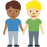 男士牵手:中暗肤色,中浅肤色emoji素材一 160x160像素