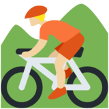 山地自行车:中浅肤色emoji素材一 160x160像素