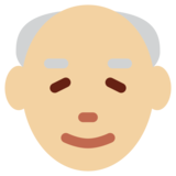 老人:中浅肤色emoji素材一 160x160像素