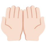 手掌向上:浅肤色emoji素材一 160x160像素