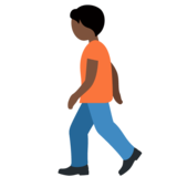 行走的人:深色肤色emoji素材一 160x160像素