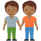 手牵手:中深色肤色emoji素材一 160x160像素