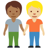 手牵手:中暗肤色,中浅肤色emoji素材一 160x160像素
