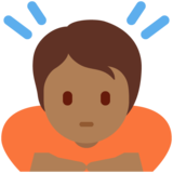 鞠躬:中黑肤色emoji素材一 160x160像素