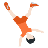 侧手翻的人:浅肤色emoji素材一 160x160像素