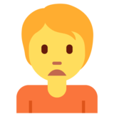 皱眉的人emoji素材一 160x160像素