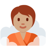 潮湿房间的人:中等肤色emoji素材一 160x160像素