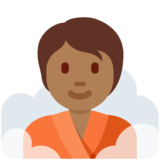 潮湿房间的人:中等深色肤色emoji素材一 160x160像素