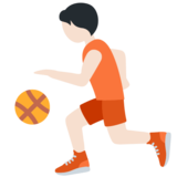 打球的人:浅肤色emoji素材一 160x160像素