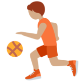 打球的人:中等肤色emoji素材一 160x160像素