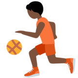 打球的人:深色肤色emoji素材一 160x160像素