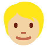 人物:中浅肤色,金发emoji素材一 160x160像素