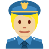 警官:中浅肤色emoji素材一 160x160像素