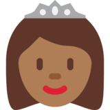 公主:中黑肤色emoji素材一 160x160像素