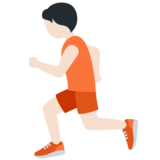 跑步者:浅肤色emoji素材一 160x160像素