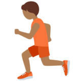 跑步者:中等深色肤色emoji素材一 160x160像素