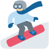 滑雪板:中浅肤色emoji素材一 160x160像素