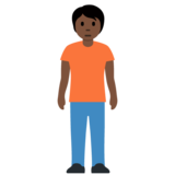 站立者:深色肤色emoji素材一 160x160像素