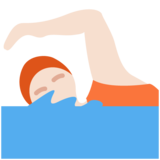游泳:浅肤色emoji素材一 160x160像素
