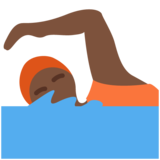 游泳者:深色肤色emoji素材一 160x160像素