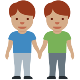 男士牵手:中等肤色emoji素材一 160x160像素