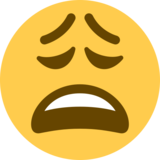 苦恼的脸emoji素材一 160x160像素