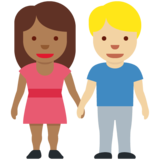 男女牵手:中暗肤色,中浅肤色emoji素材一 160x160像素